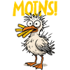Moins funny seagull with fries