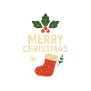 Merry Christmas Stocking Motif