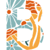 Lettre b fleurs groovy idée cadeau 
