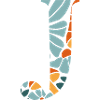 Letter j Groovy Flowers Gift Idea