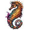 Ornamentseepferdchen Farbmeer
