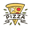 Slice and joy cartoon pizza
