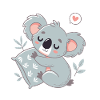 Koala Sweet Reading and Hugging