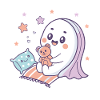 Kawaii Ghost Starry Night