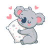 Cuddly Koala and Starry Pillow