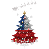 Christmas tree with Chile flag