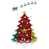 Christmas tree with Cameroon flag