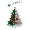 Christmas tree with Algeria flag