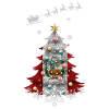 Weihnachtsbaum mit Peru-Flagge