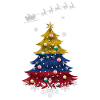 Christmas tree with Venezuela flag
