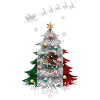 Weihnachtsbaum mit Mexiko-Flagge