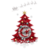 Christmas tree with Tunisia flag