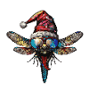 Libellule Noël drôle