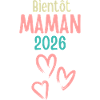Bientôt Maman 2026 Cœurs Pastel
