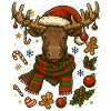Moose at Christmas