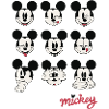 Mickey & Minnie Different Facial Expressions