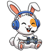 Rabbits playing games