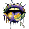 Bunte Pop-Art Lippen & Lolli