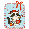 Chat à Noël