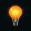 Glowing Idea Light Bulb