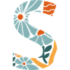 Letter s Groovy Flowers Geschenkidee