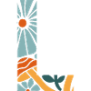 Letter l Groovy Flowers Geschenkidee