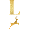 Letter l Golden Deer - Gift Idea