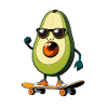 Avocado Skateboard Superstar