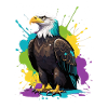 Bunter Adler Farbensplash