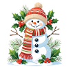 Winter Magic Snowman with Scarf