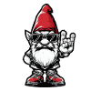 Rocking garden gnome with sunglasses