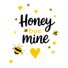 Honey bee Mine - Bees & Yellow Heart