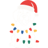 Santa Pup Christmas Lights
