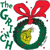 Der Grinch Weihnachtskranz Mit Roter Schleife