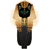 Majestic Egyptian Cat with Ornaments