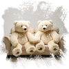 Cuddly Bears on the Sofa Duo