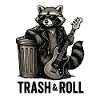 Trash & Roll Raccoon with Guitar