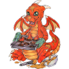 Drôle de biscuits dragon cuisson Noël