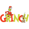 The Grinch Lettering With Grinch & His Dog Max