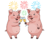 Happy Pig New Year Party