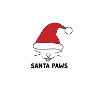 Santa Paws Dog in Christmas Hat