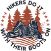 Lustige Wanderschuhe Kreis Abzeichen