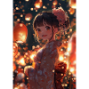 Luminous yukata festival night