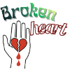 Hand with a broken heart