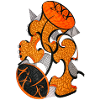 Orange Abstract Shape Art