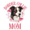 Border Collie Mom Floral