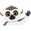 Winkender Lemur Freund