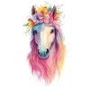 Horse with flowers