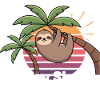 Sloth Sunset Stay Slow and Glow