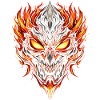 Fire Demon Mask Flame Cult